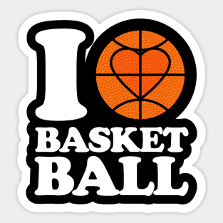 I Live Basketball Design. White Text. Sticker